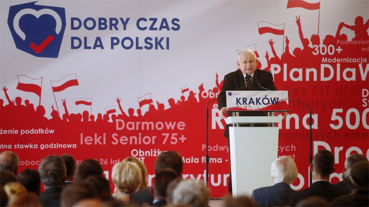 Jarosław Kaczyński wskazał, że jego PiS spełniło obietnice wyborcze (fot. arch.PAP/Łukasz Gągulski) Jarosław Kaczyński wskazał, że jego PiS spełniło obietnice wyborcze (fot. arch.PAP/Łukasz Gągulski)