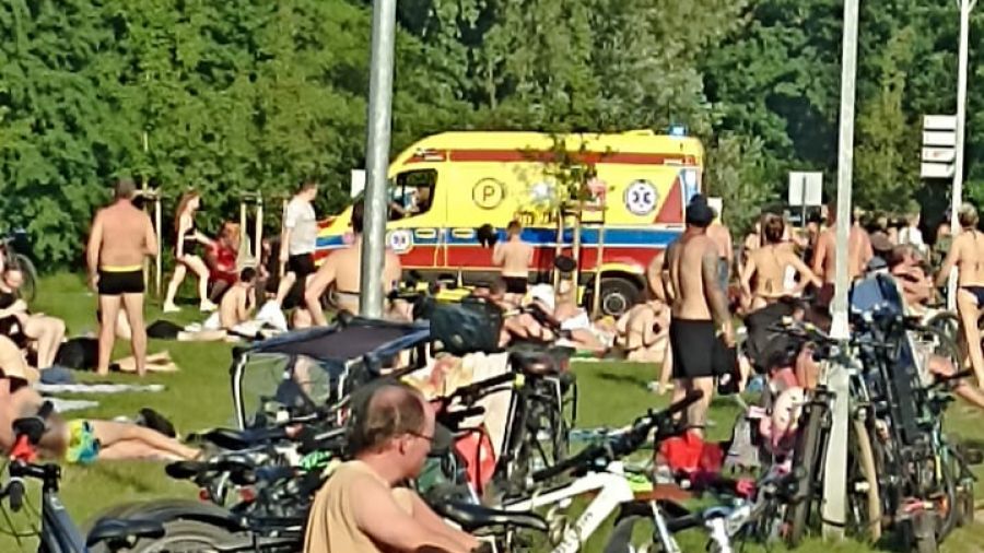 Poznań, Rusałka, ratowali kilkumiesięczne dziecko (fot. WOPR Wielkopolska/Facebook)