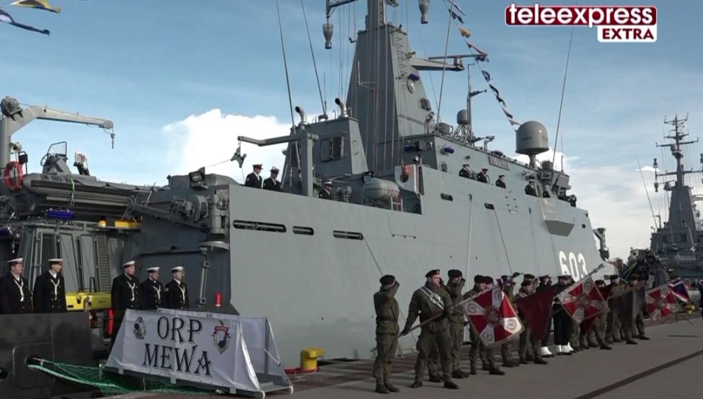 ORP Mewa to kolejny nowoczesny niszczyciel min projektu 258 (fot. TVP)