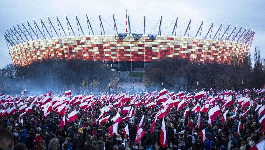 Marsz Niepodległości odbywa się co roku 11 listopada (fot. A.Guz/Getty Images Poland/Getty Images)