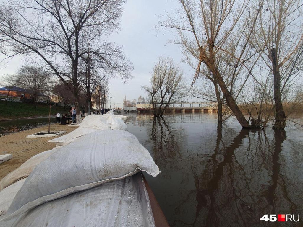 Паводка ў горадзе Курган. (Фота: 45.ru)
