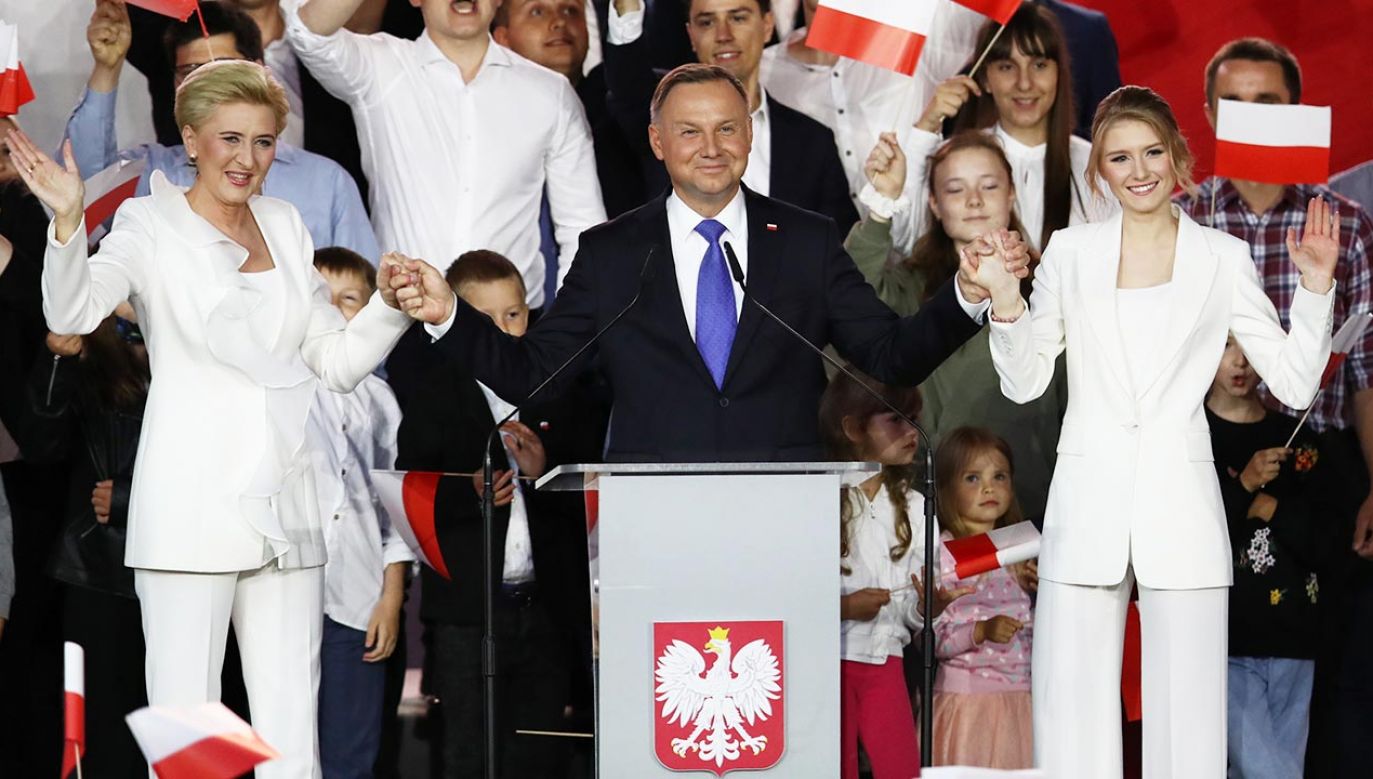 Prezydent Andrzej Duda wraz z rodziną w trakcie kampanii prezydenckiej (fot. Maja Hitij/Getty Images)