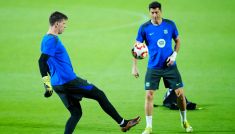 Robert Lewandowski i Wojciech Szczęsny (fot. Getty)