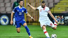 Grzegorz Krychowiak w meczu Bośnia i Hercegowina - Polska (fot. PAP)